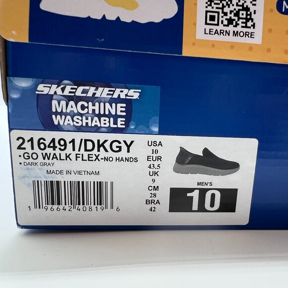 Mens Skechers Slip-Ins Go Walk Flex Size 10 Dark Gray LIKE NEW 216491 main image 8